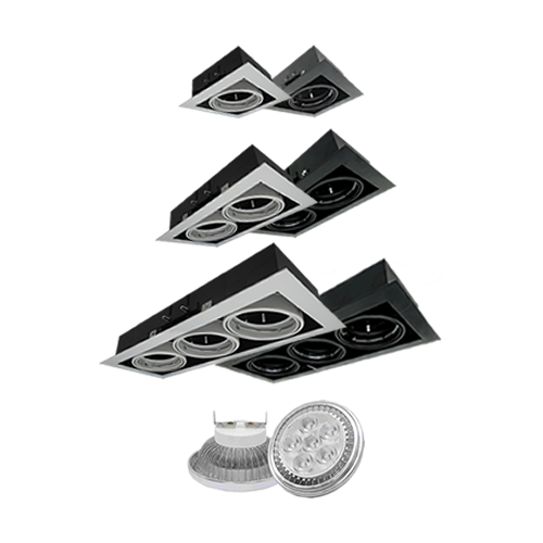 BIHAM - Downlight Dirigible AR111 de Empotrar (Sin Foco)