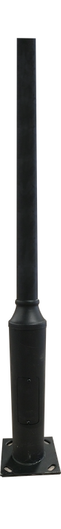SHELIAK - Poste Recto Galvanizado Negro
